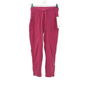 Lululemon Dance Studio Cropped Pants Women 0 Pink‎ Raspberry Coulis New